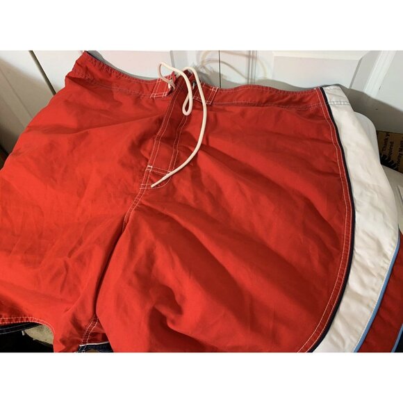 Tommy Hilfiger Flag Color Block Board Surf Swim Trunks Shorts Men’s Sz XXL Red - Picture 3 of 6